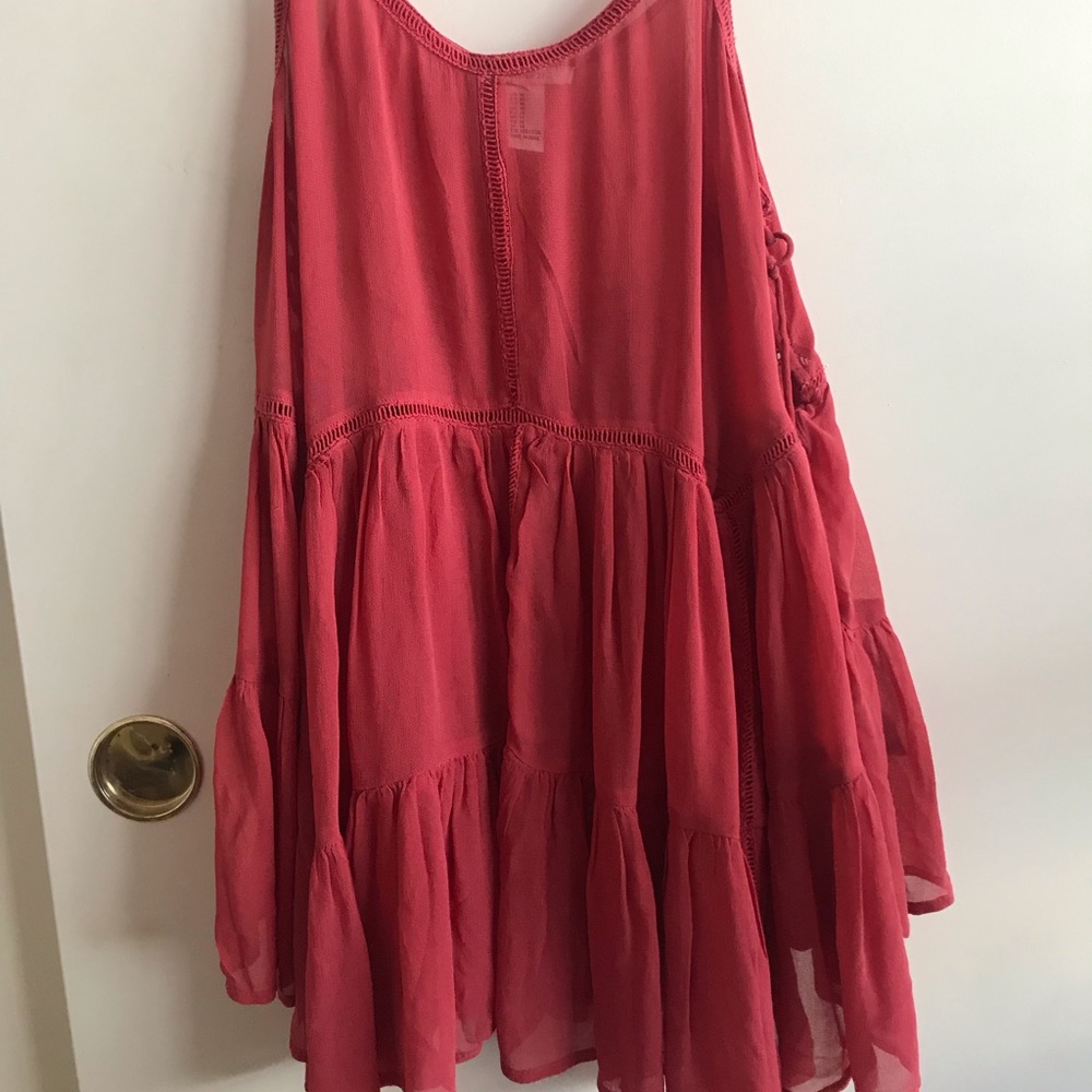 Sheer pink tank top!